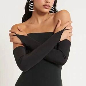 NWT Cult Gaia Longline Middle Finger Gloves Black XS/Small